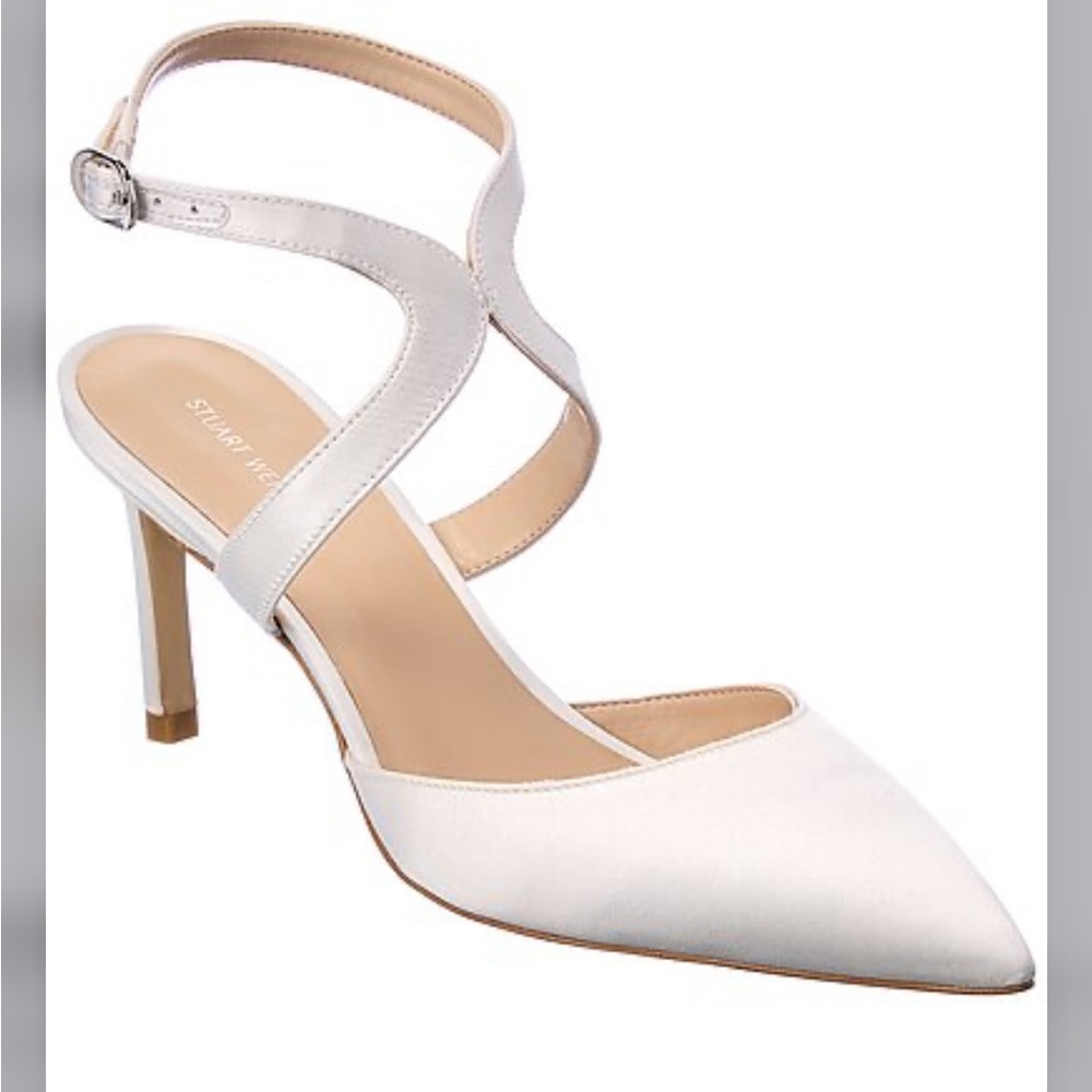 Stuart Weitzman Mariposa 75 Cutout Satin Pump
